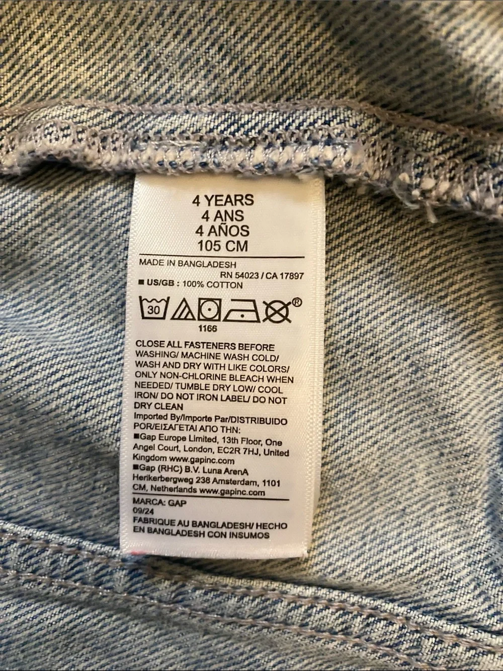 Gap Toddler Girls Classic Light Blue Denim Jacket